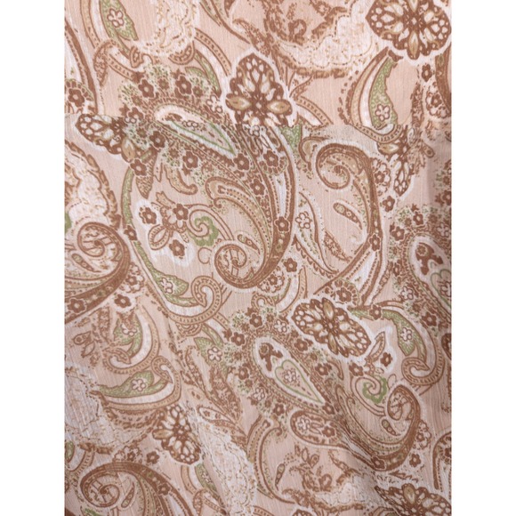 Versona Womens Paisley Midi Dress M Boho Chic Ruched Spaghetti Strap Retro‎ - Picture 11 of 14